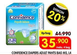 Promo Harga Confidence Adult Diapers Pants M5, L4  - Superindo