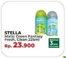 Promo Harga STELLA Matic Refill Green Fantasy, Fresh Clean 225 ml - Yogya