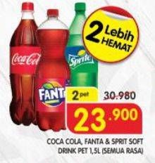 Promo Harga COCA COLA Minuman Soda All Variants per 2 pet 1500 ml - Superindo