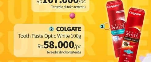 Promo Harga Colgate Toothpaste Optic White 100 gr - Guardian