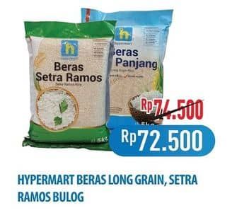 Promo Harga Hypermart Beras Long Grain, Setra Ramos 5000 gr - Hypermart