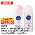 Promo Harga Nivea Deo Roll On Pearl Beauty, Extra Whitening, Black White Invisible Clear, Black White Invisible Fresh, Black White Invisible Radiant Smooth, Bright Hijab Soft, Brightening Hijab Cool 50 ml - Alfamart