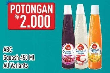 Promo Harga ABC Syrup Squash Delight All Variants 460 ml - Hypermart