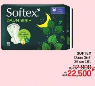 Promo Harga Softex Daun Sirih 36cm 18 pcs - Lotte Grosir