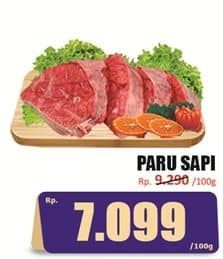Promo Harga Paru Sapi per 100 gr - Hari Hari