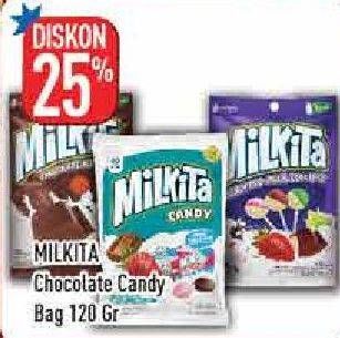 Promo Harga MILKITA Milkshake Candy Chocolate 120 gr - Hypermart