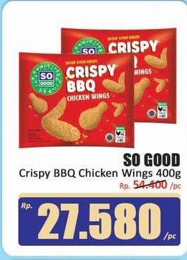 Promo Harga So Good Crispy BBQ Chicken Wings 400 gr - Hari Hari