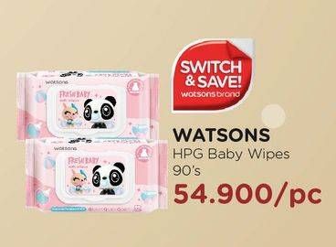 Promo Harga WATSONS Baby Wipes Happy Play Ground Baby 90 pcs - Watsons