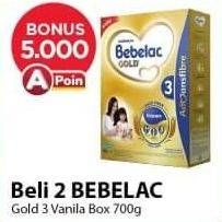 Promo Harga BEBELAC 3 Gold Susu Pertumbuhan Vanilla 700 gr - Alfamart