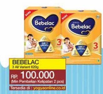 Promo Harga Bebelac 3 Gro Great All Variants 620 gr - Yogya