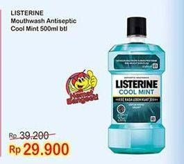 Promo Harga LISTERINE Mouthwash Antiseptic Cool Mint 500 ml - Indomaret
