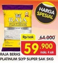 Promo Harga Raja Platinum Beras Slyp Super 5 kg - Superindo