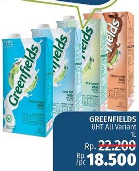 Promo Harga GREENFIELDS UHT All Variants 1000 ml - LotteMart