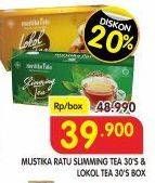 Promo Harga MUSTIKA RATU Slimming Tea Lokol per 30 pcs 2 gr - Superindo
