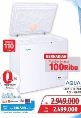 Promo Harga AQUA Chest Freezer AQF-120FR  - Lotte Grosir