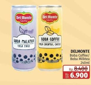 Promo Harga Del Monte Boba Drink Coffee Caramel Cheese, Milk Tea Taro 240 ml - Lotte Grosir