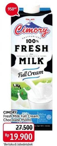 Promo Harga CIMORY Fresh Milk Full Cream, Chocolate 950 ml - Alfamidi