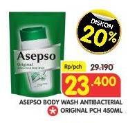Promo Harga ASEPSO Body Wash Original 450 ml - Superindo