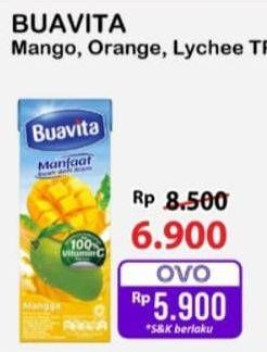 Promo Harga Buavita Fresh Juice Mango, Orange, Lychee 250 ml - Alfamart