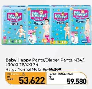 Promo Harga Baby Happy Body Fit Pants M34, L30, XL26, XXL24 24 pcs - Carrefour