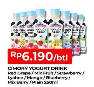 Promo Harga CIMORY Yogurt Drink Red Grape, Mixed Fruit, Strawberry, Lychee, Mango, Blueberry, Mixed Berry, Plain 250 ml - TIP TOP