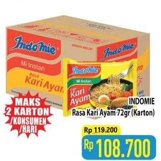 Promo Harga Indomie Mi Kuah Kari Ayam per 40 pcs 72 gr - Hypermart