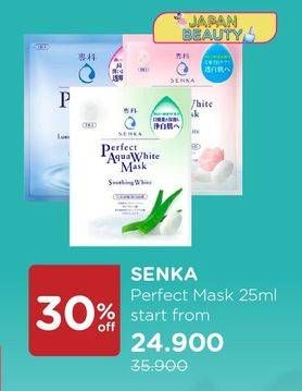 Promo Harga SENKA Perfect Aqua White Mask All Variants 25 ml - Watsons