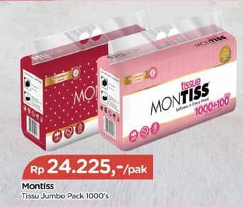 Promo Harga Montiss Facial Tissue 1000 sheet - TIP TOP