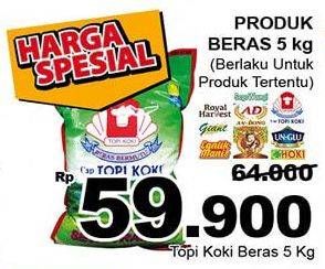 Promo Harga Topi Koki Beras Setra Ramos 5 kg - Giant