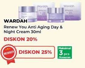 Promo Harga Wardah Renew You Anti Aging Day/Night Cream  - Yogya