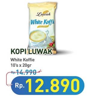 Promo Harga Luwak White Koffie Original per 10 sachet 20 gr - Hypermart