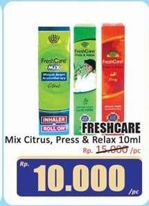 Promo Harga FRESH CARE Minyak Angin Aromatherapy/FRESH CARE Minyak Angin Press & Relax   - Hari Hari