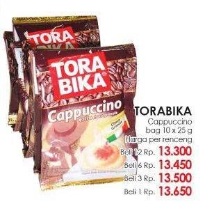Promo Harga Torabika Cappuccino per 10 sachet 25 gr - Lotte Grosir