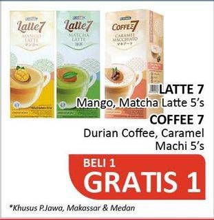 Promo Harga LATTE 7 Latte/COFFEE7  - Alfamidi