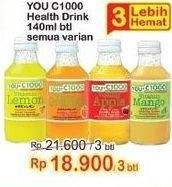 Promo Harga YOU C1000 Health Drink Vitamin All Variants 140 ml - Indomaret