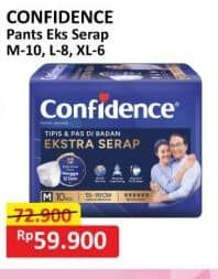Promo Harga Confidence Adult Pants Slim & Fit Extra Absorb L8, M10, XL6 6 pcs - Alfamart
