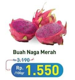 Promo Harga Buah Naga Merah per 100 gr - Hypermart