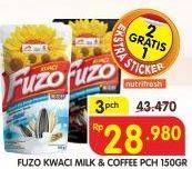 Promo Harga FUZO Kuaci Milk, Coffee per 3 pouch 150 gr - Superindo