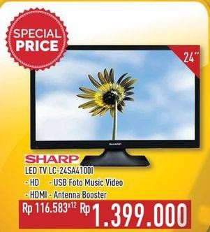 Promo Harga SHARP LC-24SA4100i LED TV 24"  - Hypermart