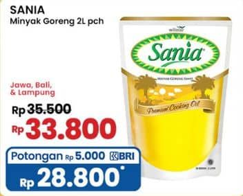 Promo Harga Sania Minyak Goreng 2000 ml - Indomaret