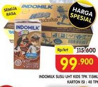 Promo Harga Indomilk Susu UHT Kids All Variants per 40 pcs 115 ml - Superindo