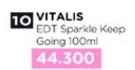 Promo Harga Vitalis Eau De Toilette Sparkle Keep Going 100 ml - Watsons