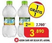 Promo Harga ADEM SARI Air Sejuk per 2 botol 600 ml - Superindo