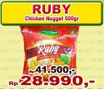 Promo Harga RUBY Nugget Chicken 500 gr - TIP TOP