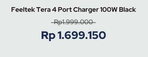 Promo Harga Feeltek Tera 4 Port Charger 100W  - iBox