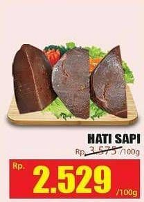 Promo Harga Beef Liver (Hati Sapi) per 100 gr - Hari Hari