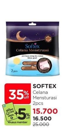 Promo Harga Softex Celana Menstruasi 2 pcs - Watsons