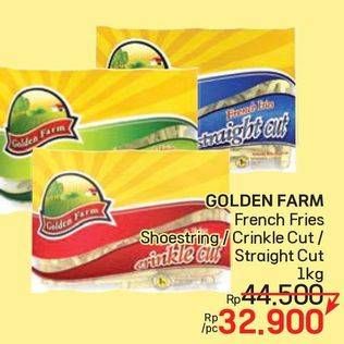 Promo Harga Golden Farm French Fries Shoestring, Crinkle, Straight 1000 gr - LotteMart