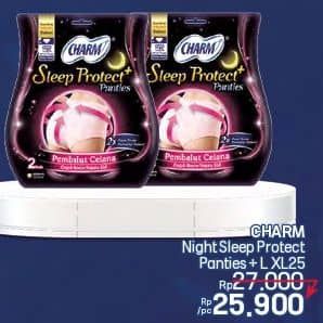 Promo Harga Charm Sleep Protect Plus Panties 2 pcs - LotteMart