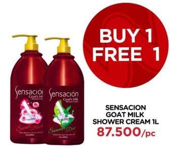 Promo Harga SENSACION Shower Cream Goats Milk 1 ltr - Watsons